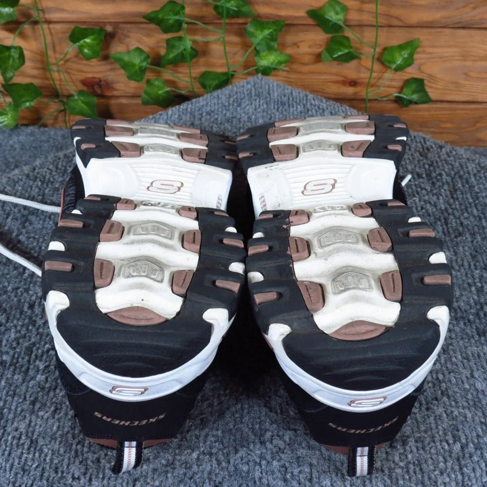Skechers D'Lites Me Time Womens Fashion Sneaker Size 8.5 Walking Black Rose Gold